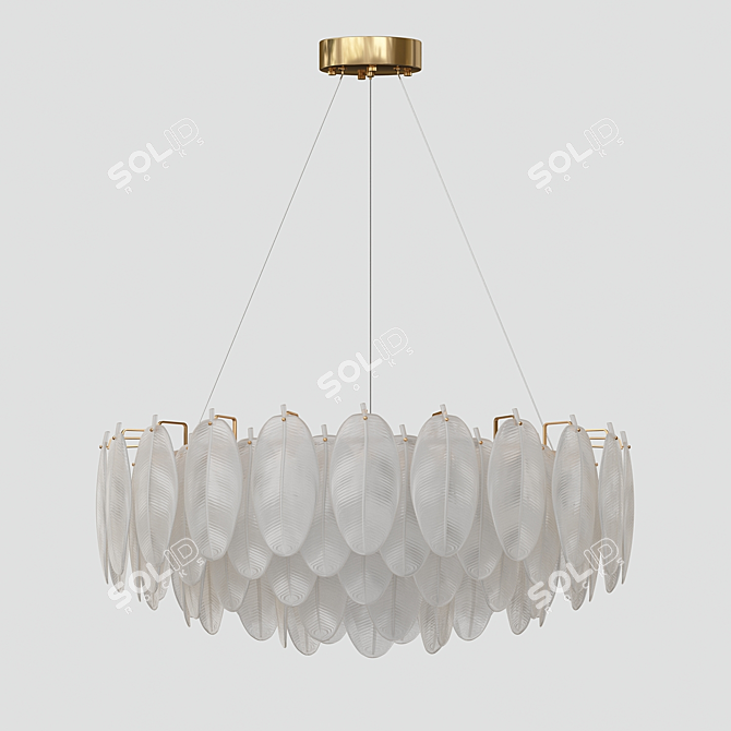 Glass Feather Chandelier Collection 3D model image 3