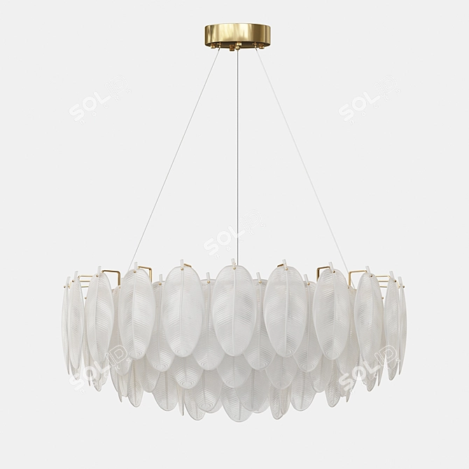 Glass Feather Chandelier Collection 3D model image 7