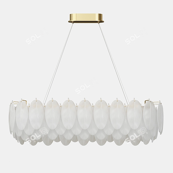 Glass Feather Chandelier Collection 3D model image 8