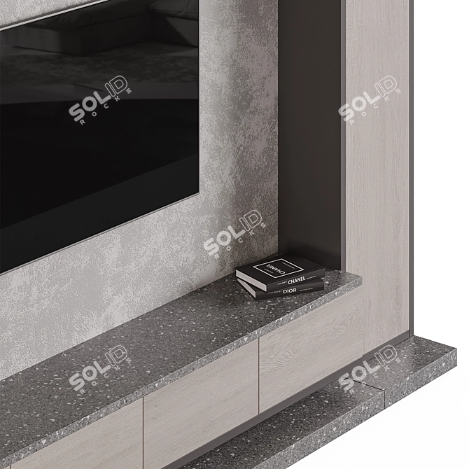 Modern TV Wall Unit Set 3D model image 3