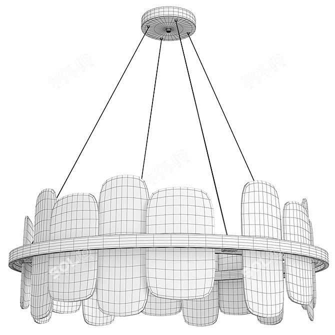 Modern LED Pendant Lighting Fixture 3D model image 3