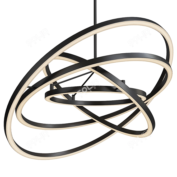 Elegant Eichholtz Cassini Bronze Chandelier 3D model image 1