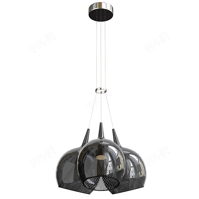 Elegant 2013 Polished Nickel Pendant 3D model image 1