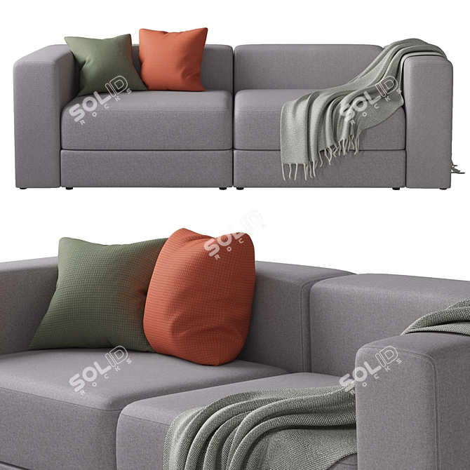 Modular 3-Seater Jattebo Sofa 3D model image 2