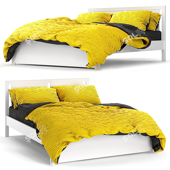 IKEA SONGESAND Bed - Modern Design 3D model image 1