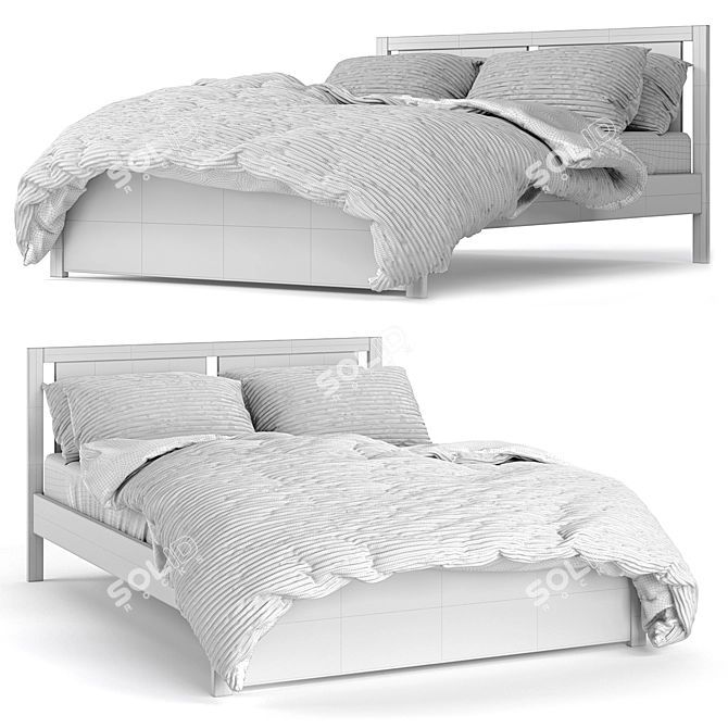IKEA SONGESAND Bed - Modern Design 3D model image 2