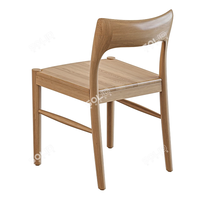 Modern Open-back Dining Chair 3D model image 2