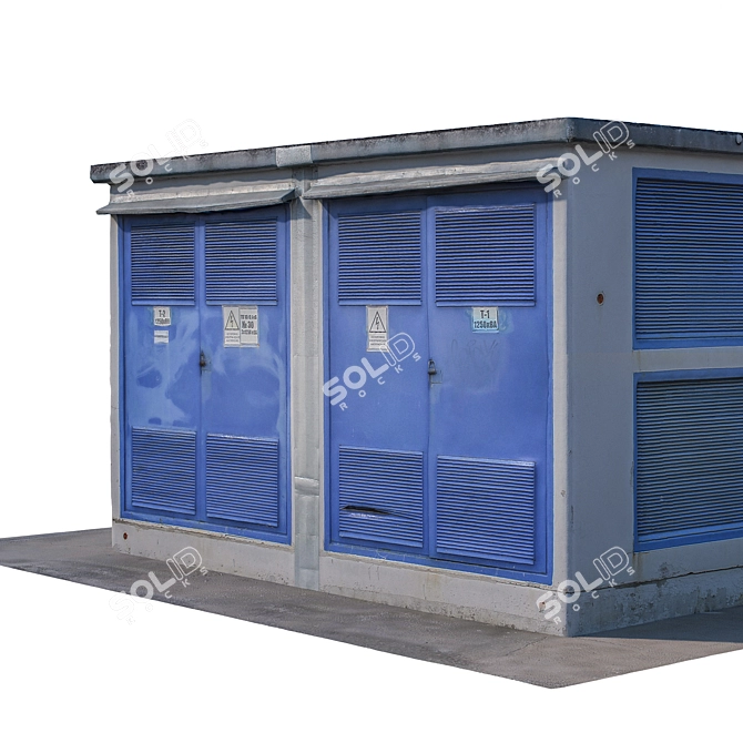 Electric Transformer Shack 3D model image 3