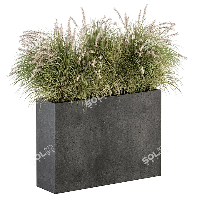 Outdoor Planter Box Set 3D model image 1