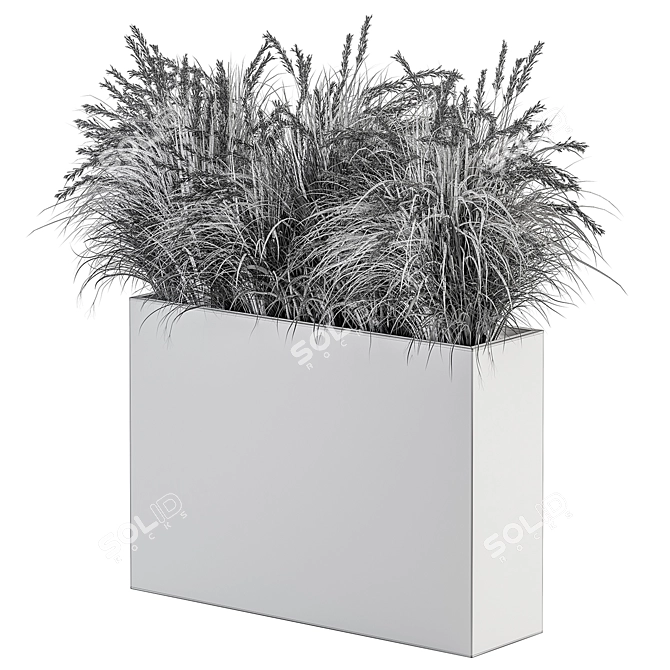 Outdoor Planter Box Set 3D model image 5