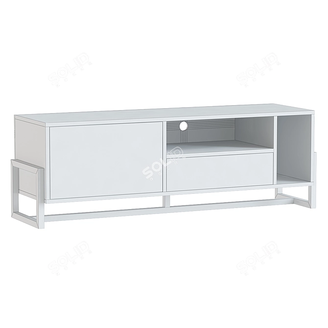 Modern TV Lowboard Monserrat Organizer 3D model image 2