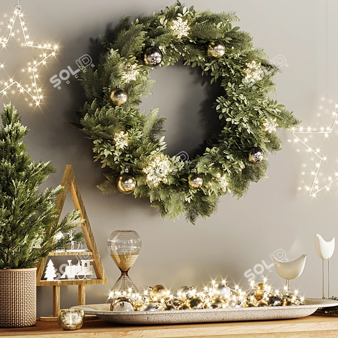 Festive Living Room Decor Set 3D model image 4