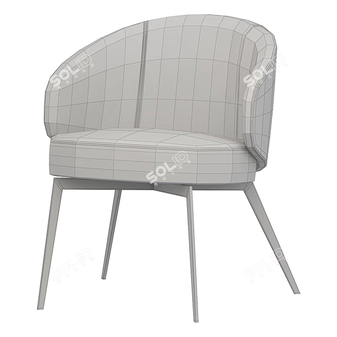 Cozy Upholstered Armchair 3D model image 2