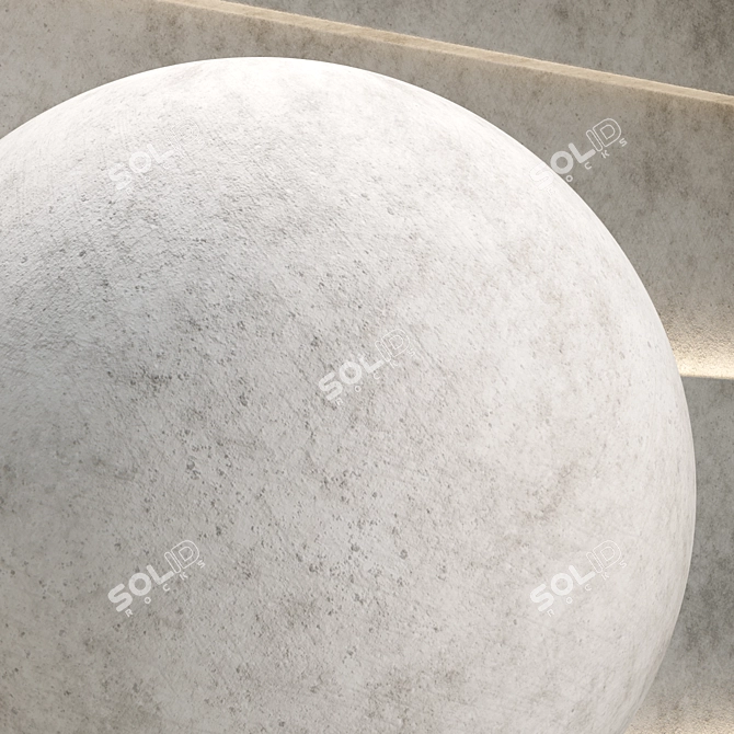 Seamless Decorative Plaster, 8192px 3D model image 2