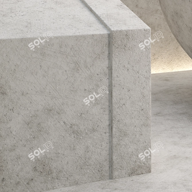 Seamless Decorative Plaster, 8192px 3D model image 4