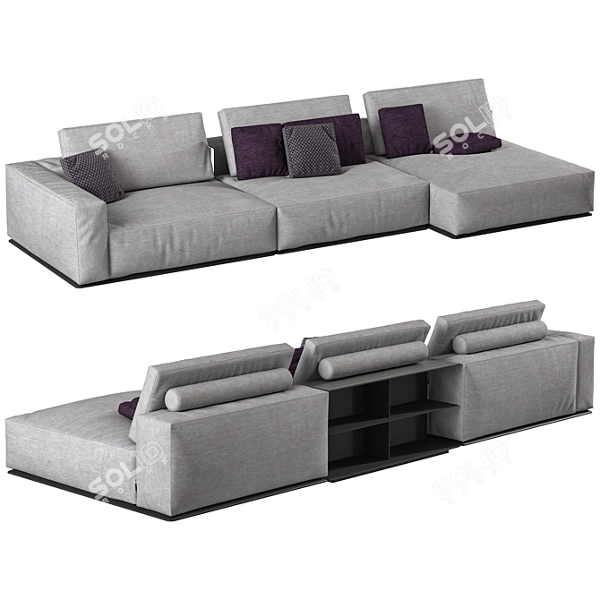 Modern Westside Sofa by Poliform 3D model image 1