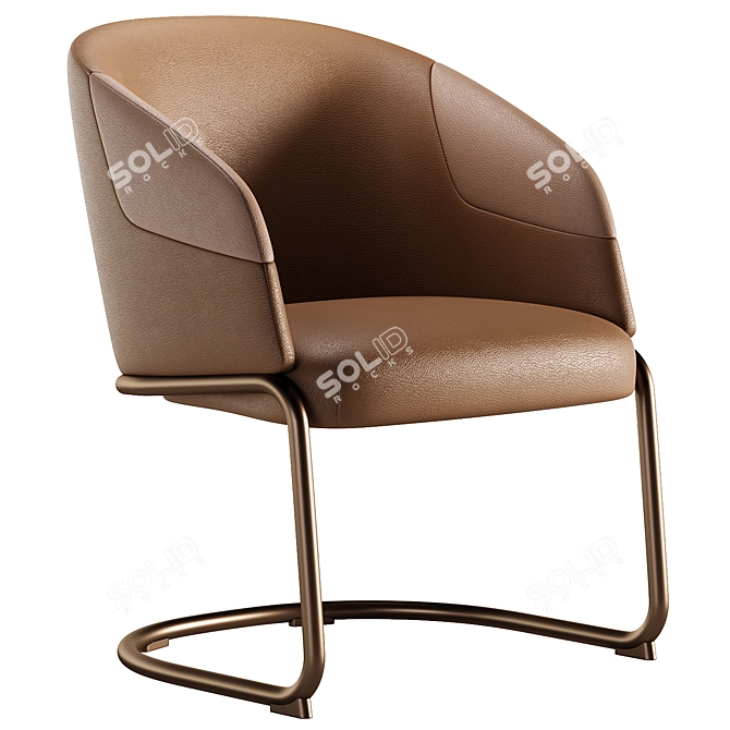 Italian Design Chair - 3D Model 3D model image 2