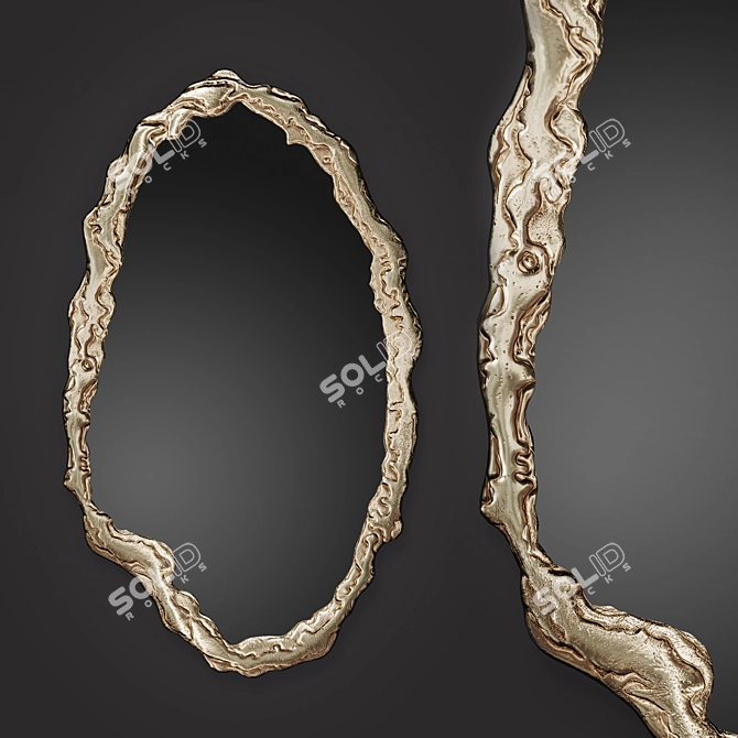 Handcrafted Charm Mirror - AMBER Vetvi 3D model image 1