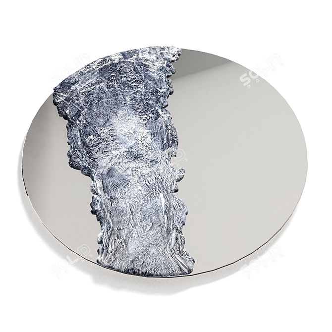 Ethereal Plaster Mirror Design 3D model image 4