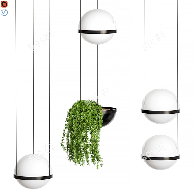 Garden Oasis Chandelier 3D model image 1