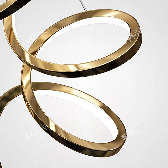 Modern Spiral LED Chandelier MARCELA 3D model image 2