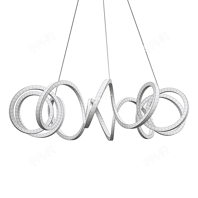 Modern Spiral LED Chandelier MARCELA 3D model image 5