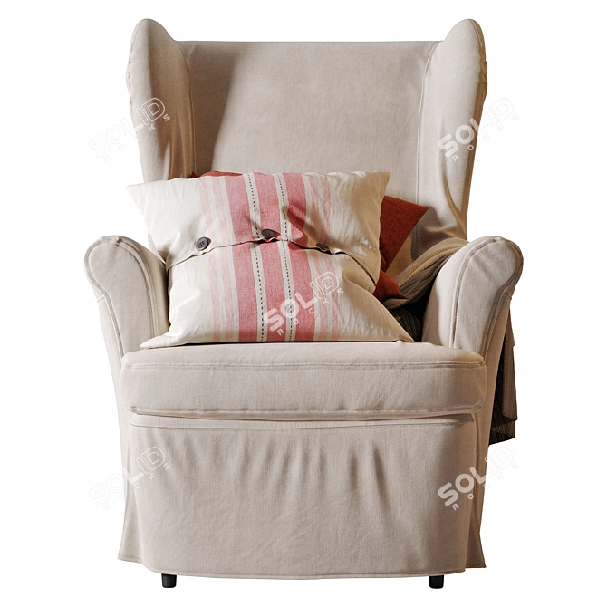 Modern Twist: IKEA Strandmon Chair 3D model image 2