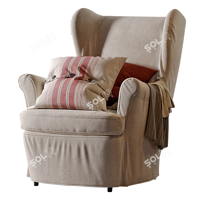 Modern Twist: IKEA Strandmon Chair 3D model image 5