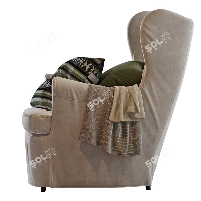 Modern Twist: IKEA Strandmon Chair 3D model image 6