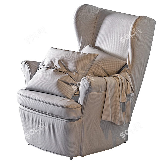 Modern Twist: IKEA Strandmon Chair 3D model image 11
