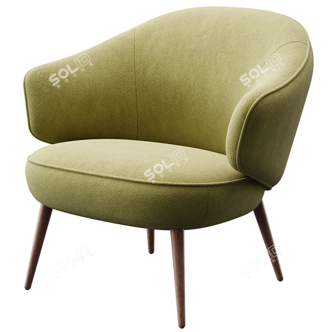 Charlotte Modern Lounge Chair Elegance 3D model image 4