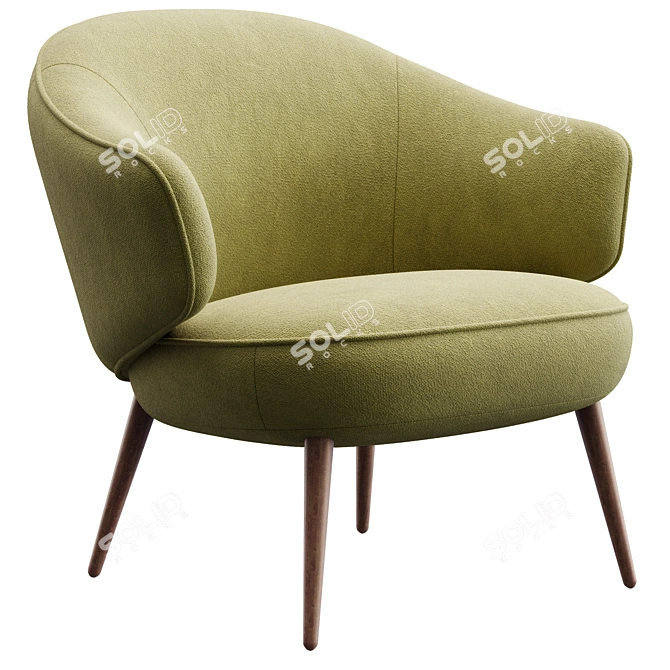 Charlotte Modern Lounge Chair Elegance 3D model image 6