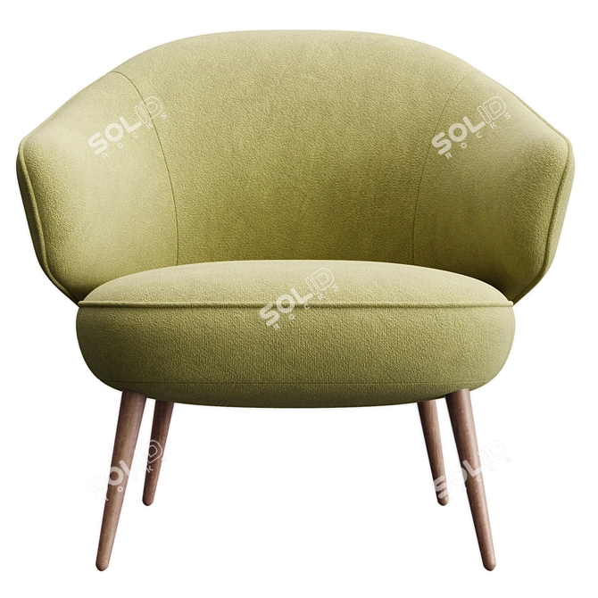 Charlotte Modern Lounge Chair Elegance 3D model image 7
