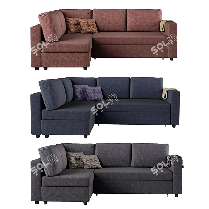 Современный угловой диван-кровать Mansberg 3D model image 2