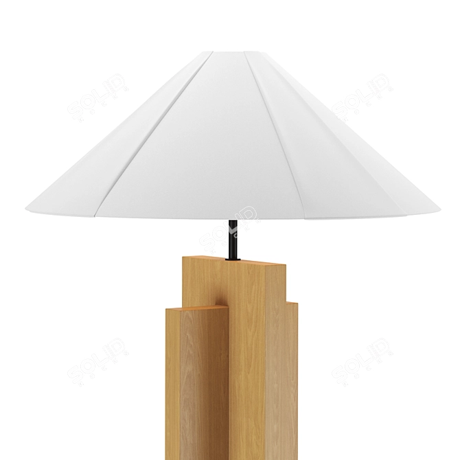 Solido Oak Floor Lamp White 3D model image 2