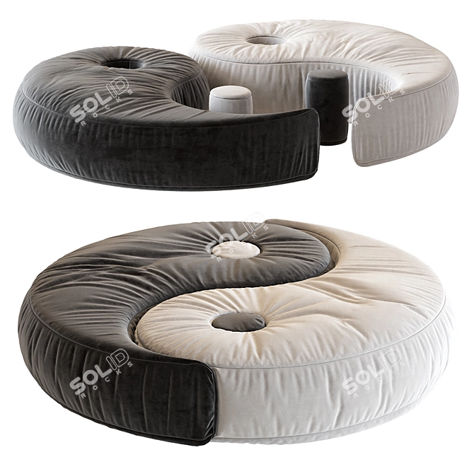 Modern Round Sofa 2016 Version 3D model image 1