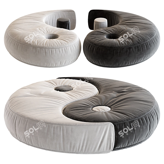 Modern Round Sofa 2016 Version 3D model image 3