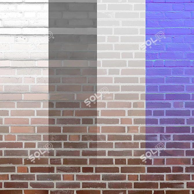 Seamless Brick Texture Pack 3D model image 2