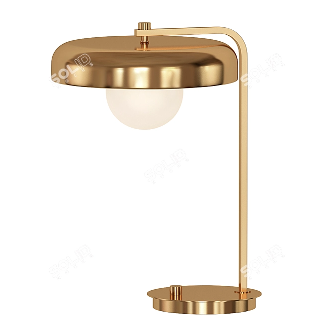 Contemporary Brass Table Lamp 3D model image 1