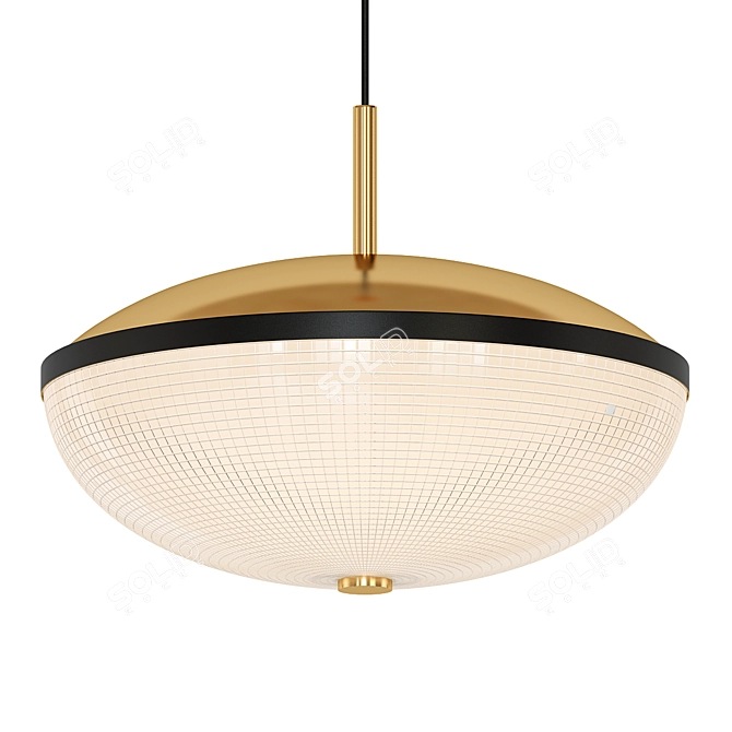 Classy Chrome Contemporary Ceiling Light 3D model image 1