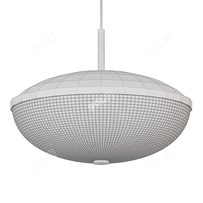 Classy Chrome Contemporary Ceiling Light 3D model image 2