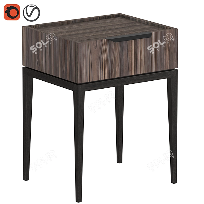 Metropolitan Esperia Bedside Table 3D model image 1