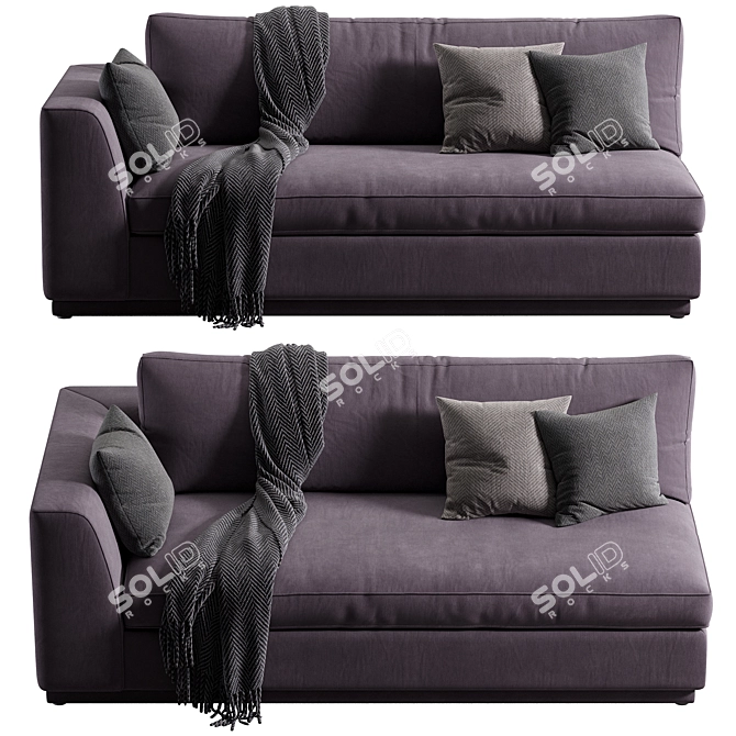 Modern Dorian Sofa Design 3D model image 2