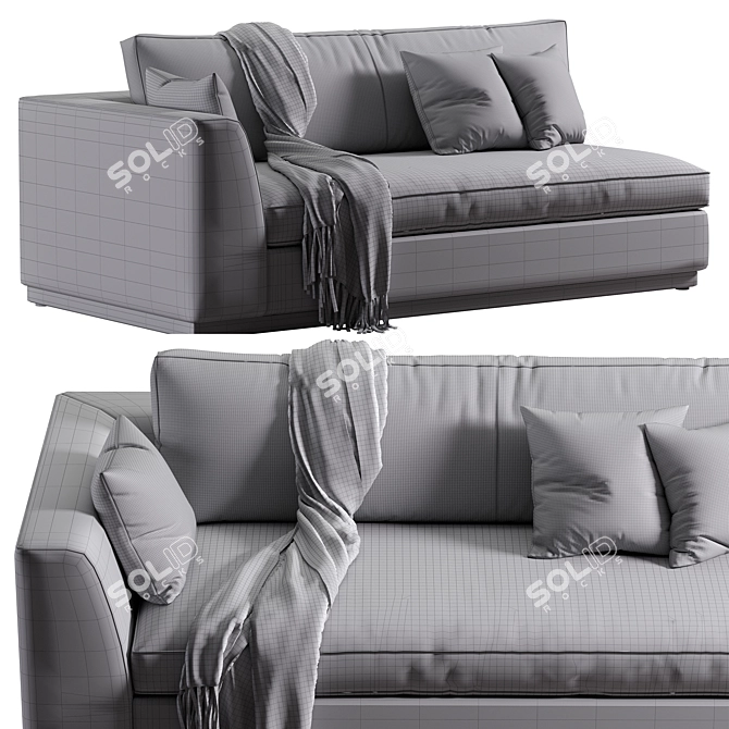 Modern Dorian Sofa Design 3D model image 6