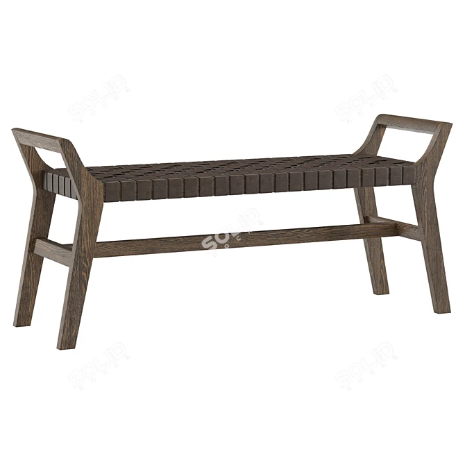 Urban Industrial Mandie Bench 3D model image 1