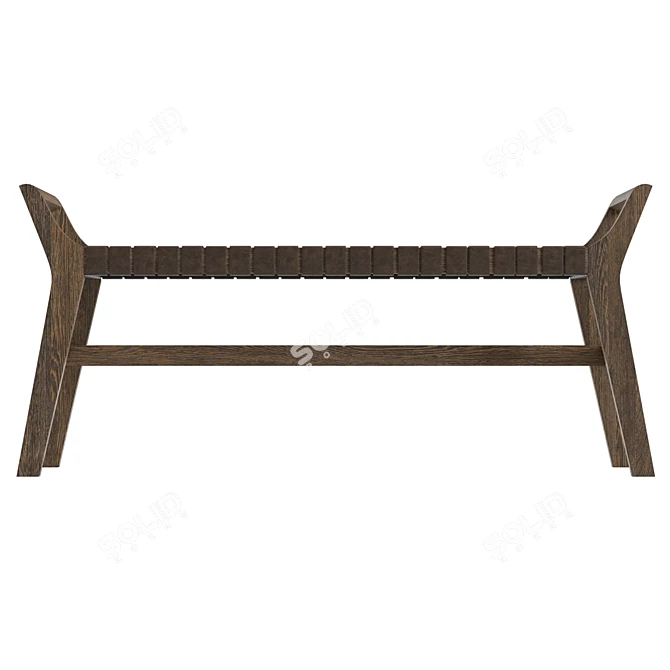 Urban Industrial Mandie Bench 3D model image 2