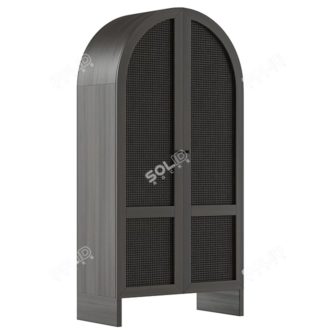 Modern Cane Storage Cabinet Organizer 3D model image 1