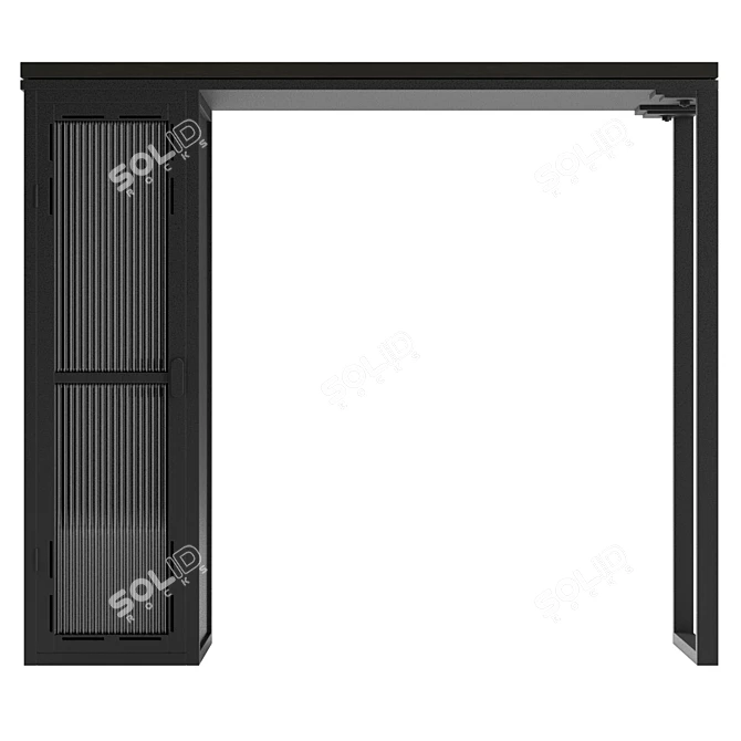 Modern Black Bar Table Organized 3D model image 2