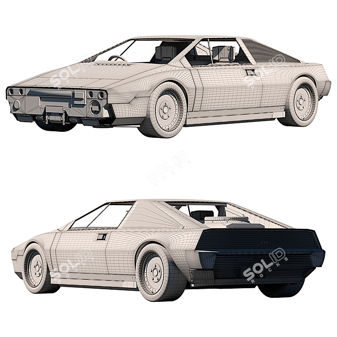 Lotus Esprit S3 1981 3D Model 3D model image 8