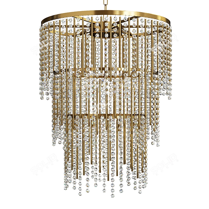 Crystal Chandelier Wind Melody Sparkle 3D model image 1